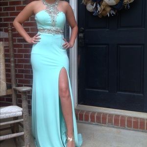 2016 jovani mint blue prom dress